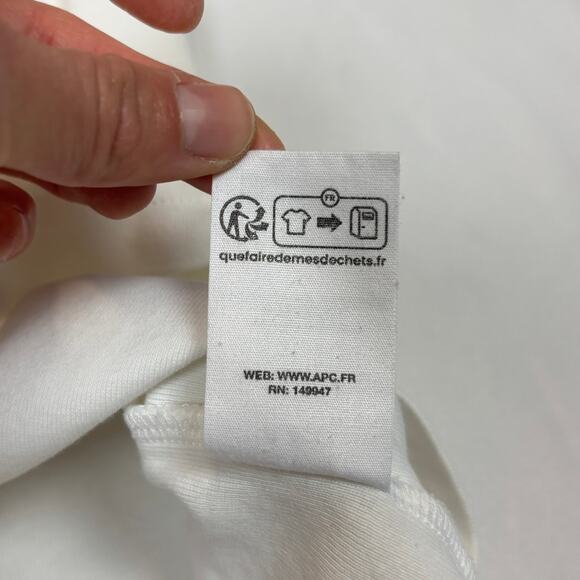 A.P.C. Lewis Fitted Boxy T Shirt Men's XL Embroidered Logo Minimalist - Picture 8 of 11